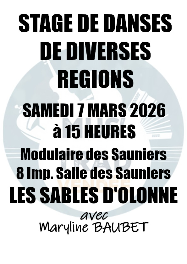 Stage de danses de diverses régions 