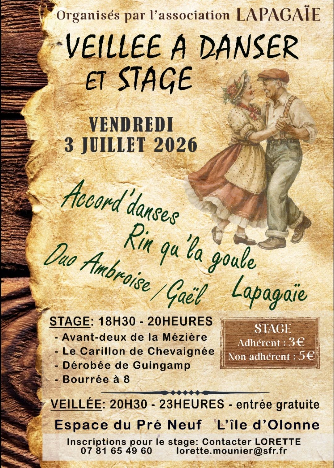 VEILLÉE À DANSER ET STAGE 